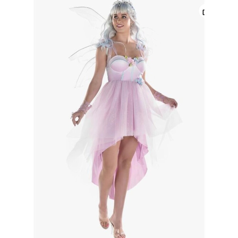 Amscan Pink Fairy Flower Sparkly Tulle Costume Size Small